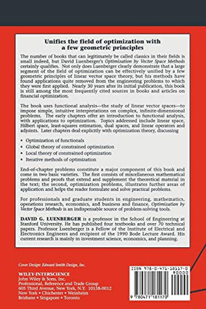 Optimization by Vector Space Methods,Used