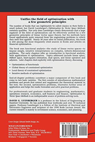 Optimization by Vector Space Methods,Used