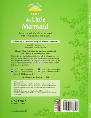 CLASSIC TALES 2E L3 THE LITTLE MERMAID (Classic Tales. Level 3),Used