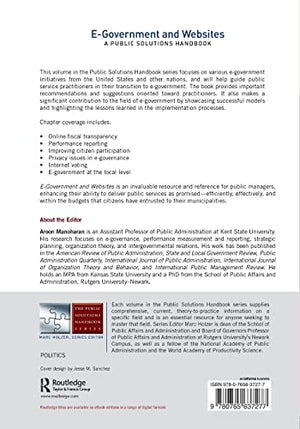 EGovernment and Websites (The Public Solutions Handbook Series),Used