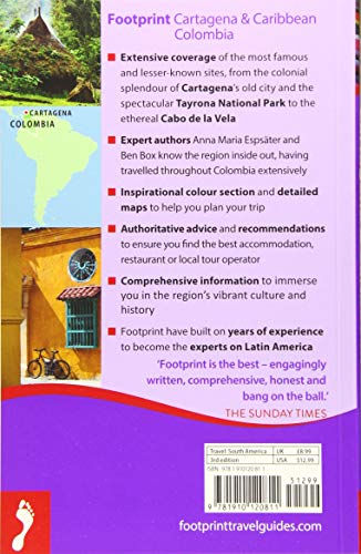 Cartagena & Caribbean Colombia Handbook (Footprint  Handbooks),Used