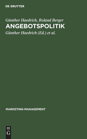 Angebotspolitik (MarketingManagement, 6) (German Edition),Used