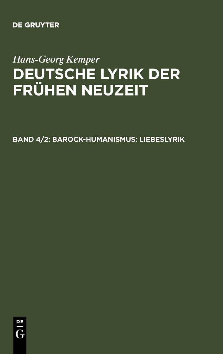 Barockhumanismus: Liebeslyrik,Used