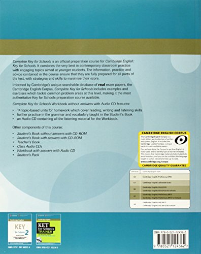 Complete Key for Schools Workbook without Answers with Audio CD,Used