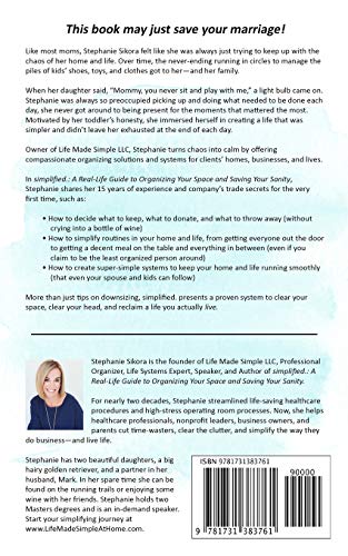 simplified.: A RealLife Guide to Organizing Your Space and Saving Your Sanity,Used