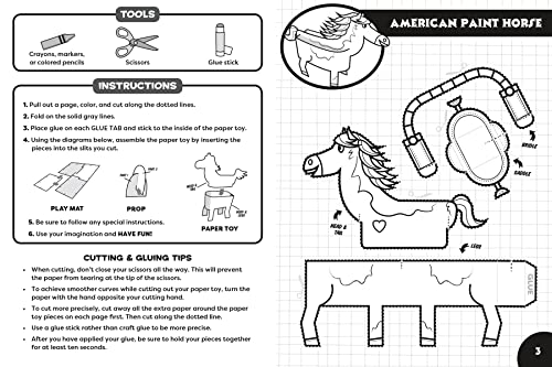 Color, Cut, Create Play Sets: Horse Ranch,Used