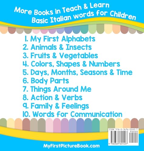 My First Italian Alphabets Picture Book With English Translations: Bilingual Early Learning & Easy Teaching Italian Books For Ki-new