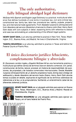 McGrawHill's Spanish and English Legal Dictionary : Diccionario Juridico InglesEspanol,New