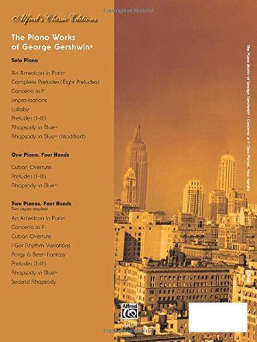 George Gershwin's Concerto in F for Piano and Orchestra: Two Pianos, Four Hands,Used