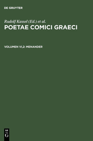Menander: Testimonia Et Fragmenta Apud Scriptores Servata (Poetae Comici Graeci) (Ancient Greek Edition)