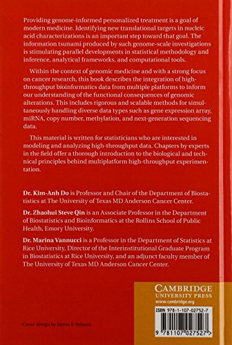 Advances in Statistical Bioinformatics: Models and Integrative Inference for HighThroughput Data,Used