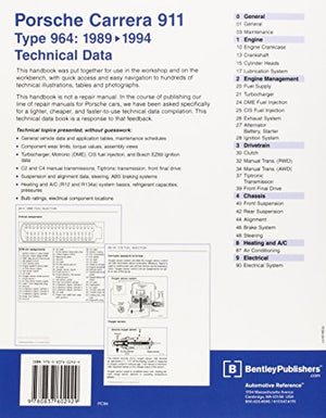 Porsche Carrera 964: 19891994 Technical Data  Without Guesswork: Carrera 2, Carrera 4, RS America, Turbo 3.3, Turbo 3.6,Used