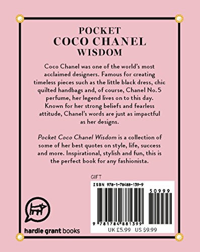 Pocket Coco Chanel Wisdom: Witty Quotes and Wise Words from a Fashion Icon (Pocket Wisdom),Used