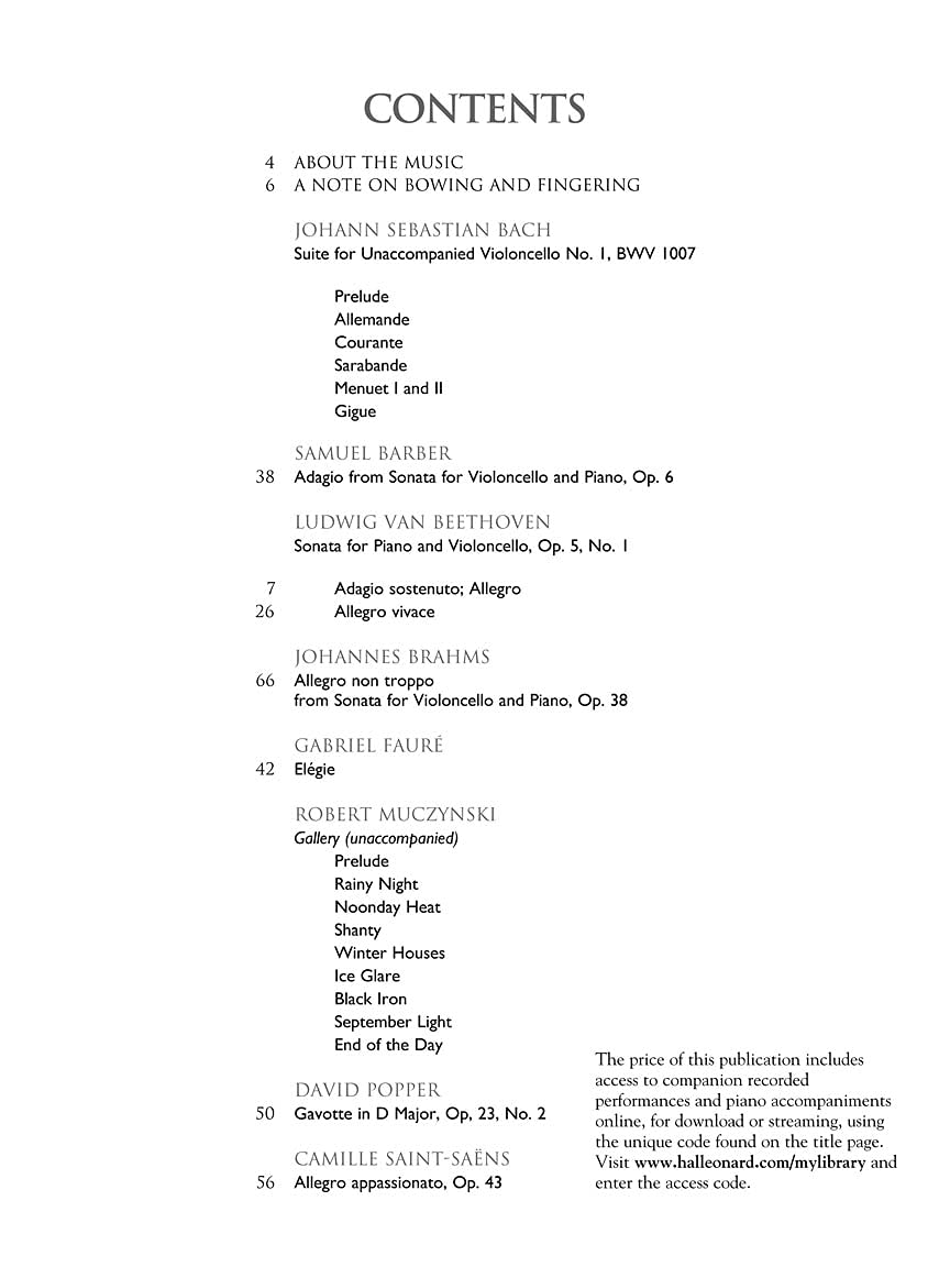 The Cello Collection  Intermediate to Advanced Level: G. Schirmer Instrumental Library,Used