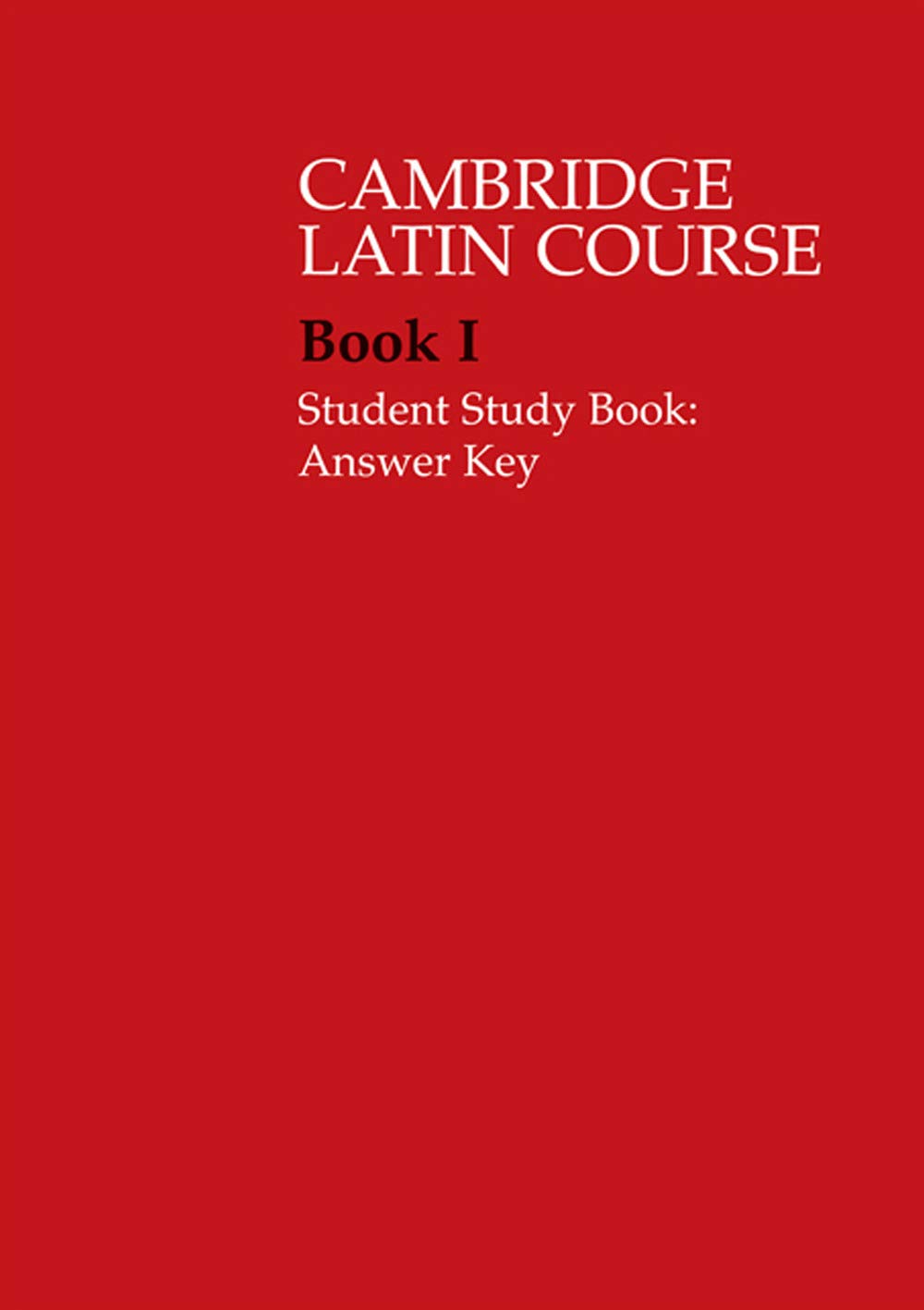 Cambridge Latin Course 1 Student Study Book Answer Key,Used