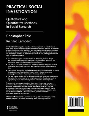 Practical Social Investigation: Qualitative and Quantitative Methods in Social Research,Used
