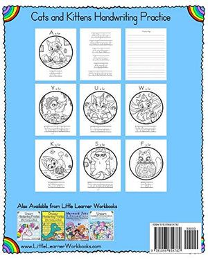 Cats & Kittens Handwriting Practice: Letter tracing, Vocabulary and Coloring Workbook for Kids (Little Learner Workbooks),Used