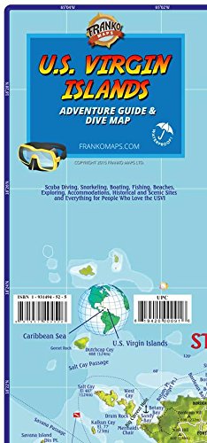 U.S. Virgin Islands Adventure Guide & Dive Map,New