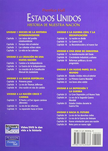 AMERICA: HISTORY OF OUR NATION NATIONAL SURVEY SPANISH STUDENT EDITION GRADE 8 2006C,Used