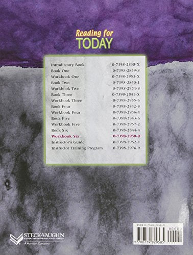 Reading for Today Workbook 6,Used
