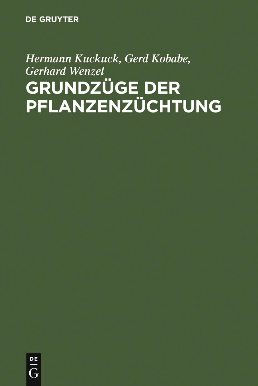 Grundzge Der Pflanzenzchtung (Sammlung Gschen) (German Edition),Used