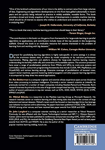 Scaling up Machine Learning: Parallel and Distributed Approaches,Used