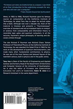 Feynman Lectures On Computation (Frontiers In Physics)