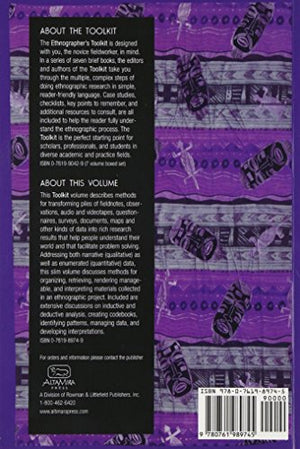 Analyzing and Interpreting Ethnographic Data (Ethnographer's Toolkit),Used