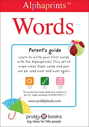 Alphaprints: Wipe Clean Flash Cards Words (Wipe Clean Activity Flash Cards),Used