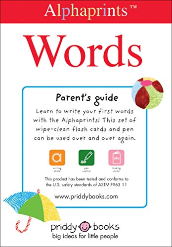 Alphaprints: Wipe Clean Flash Cards Words (Wipe Clean Activity Flash Cards),Used