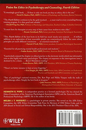 Ethics in Psychotherapy and Counseling 4th Edition: A Practical Guide,Used