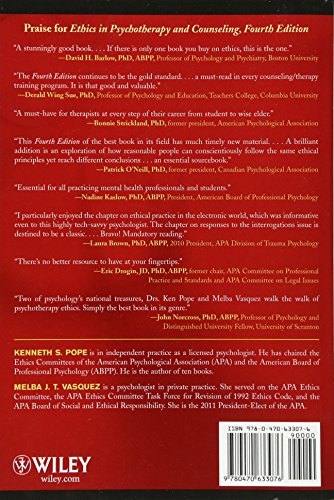 Ethics in Psychotherapy and Counseling 4th Edition: A Practical Guide,Used
