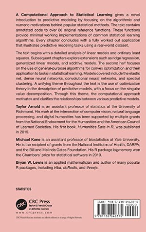 A Computational Approach to Statistical Learning (Chapman & Hall/CRC Texts in Statistical Science),Used