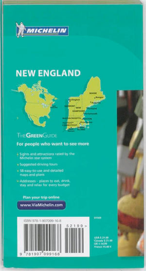 Michelin Green Guide New England (Green Guide/Michelin),Used