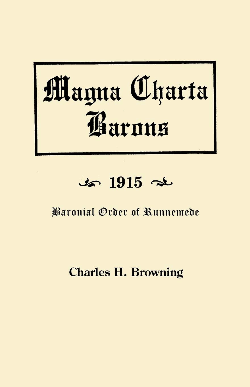 Magna Charta Barons, 1915. Baronial Order of Runnemede,Used