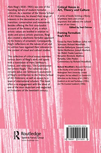 Framing Formalism: Riegl's Work (Critical Voices in Art, Theory and Culture),Used