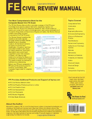 FE Civil Review Manual,Used
