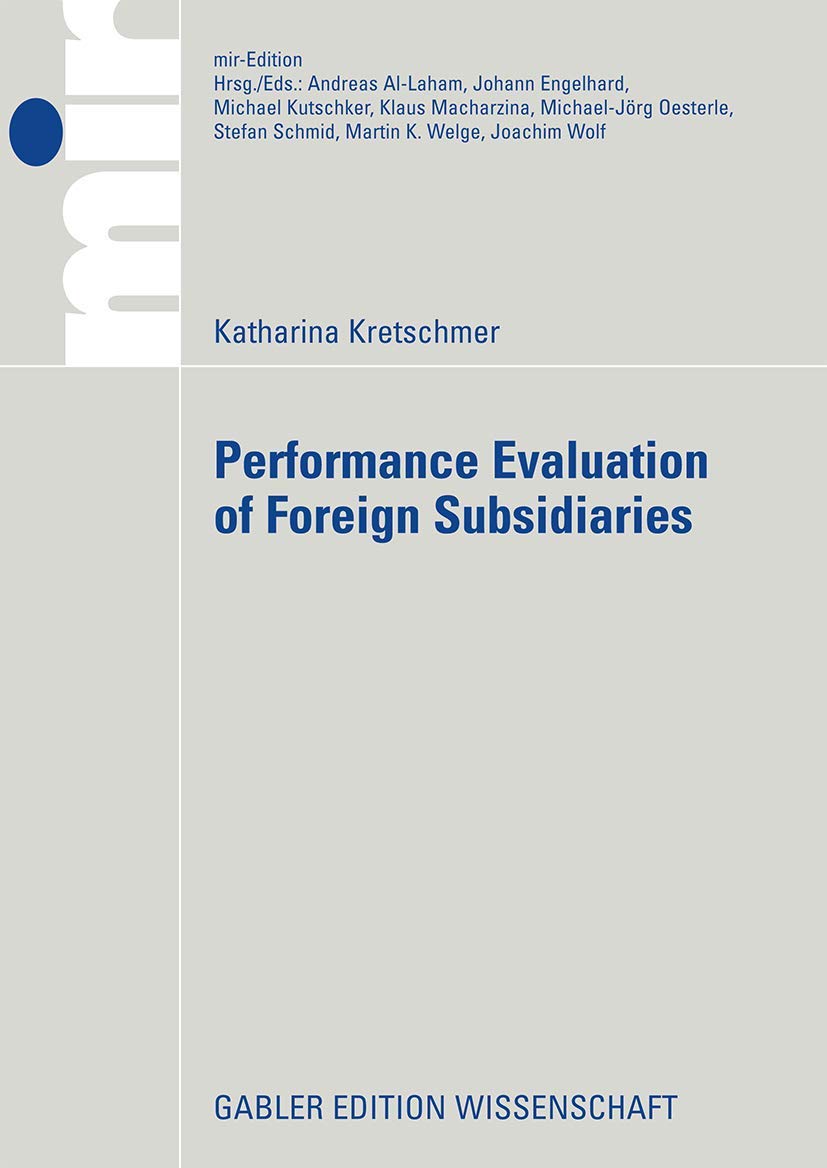 Performance Evaluation of Foreign Subsidiaries (mirEdition),Used