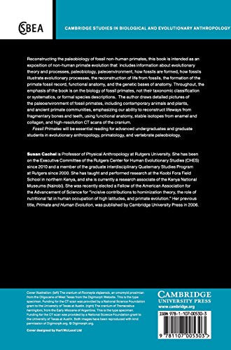 Fossil Primates (Cambridge Studies in Biological and Evolutionary Anthropology, Series Number 70),Used