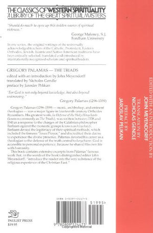 Gregory Palamas: The Triads (Classics Of Western Spirituality),New