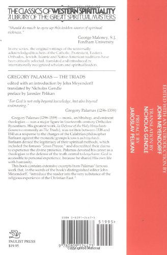 Gregory Palamas: The Triads (Classics Of Western Spirituality),New