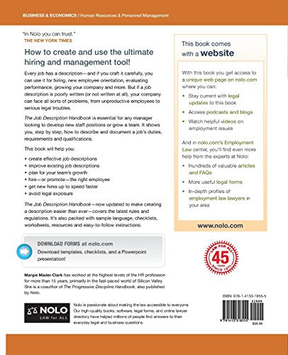 Job Description Handbook, The,New