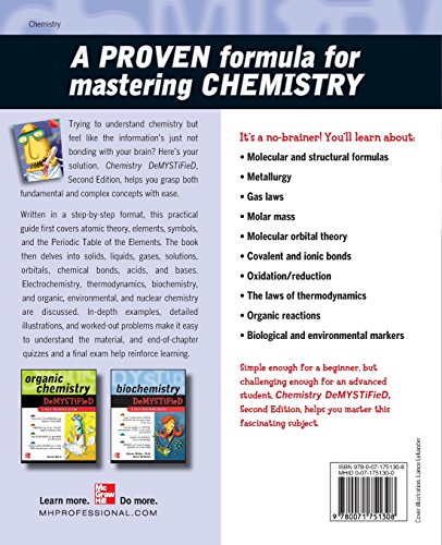 Chemistry DeMYSTiFieD, Second Edition,New