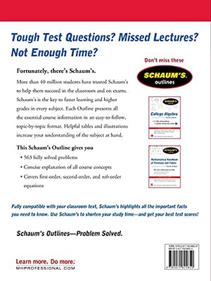 Schaum'S Outline Of Differential Equations, 4Th Edition (Schaum'S Outlines),Used