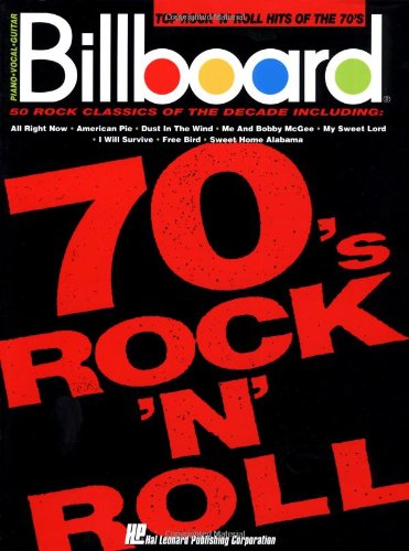 Billboard Top Rock 'n' Roll Hits Of The 70's (Piano Vocal Guitar),Used