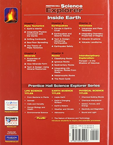 Prentice Hall Science Explorer Inside Earth,New
