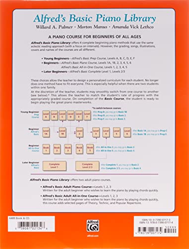 Alfred's Basic Piano Course Lesson Book Level 1A (Alfred's Basic Piano Library),New