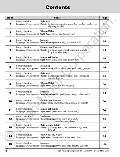 EvanMoor Daily Reading Comprehension, Grade 1  Homeschooling & Classroom Resource Workbook, Reproducible Worksheets, Teaching ,Used