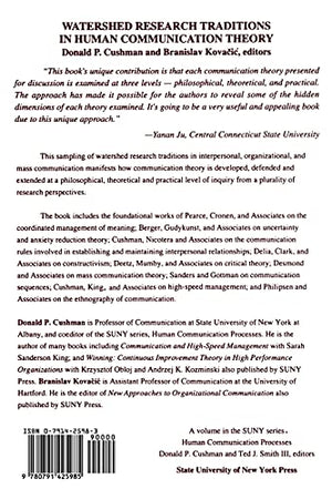 Watershed Research Traditions in Human Communication Theory (Human Communication Processes),Used