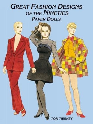 Great Fashion Designs of the Nineties Paper Dolls (Dover Paper Dolls),Used
